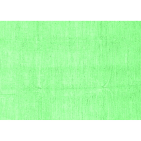 Ahgly Company Indoor Rectangle Solid Emerald Green Modern Area Rugs, 8' x 10'