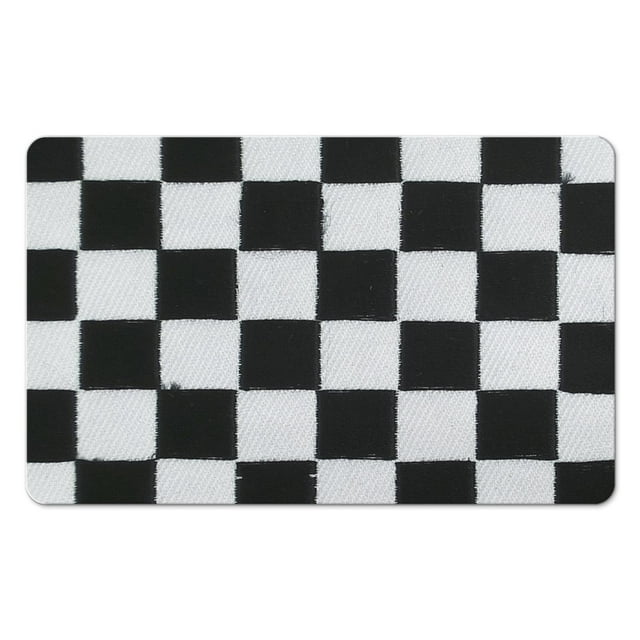Non-Slip Checkered Bathroom Rug Runner | 20x32in, Long Bath Mat | Super Absorbent, Soft Microfiber | Perfect Large Bath Mat