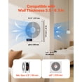 thumbnail image 3 of VEVOR 7.5-Inch Room to Room Fan, 2-in-1 305 CFM Through Wall Fan with Remote Control & Two-Way Airflow, 10-Speed Ventilation Quiet Vent for Kitchen, Living & Laundry Room Workshop, 3 of 10