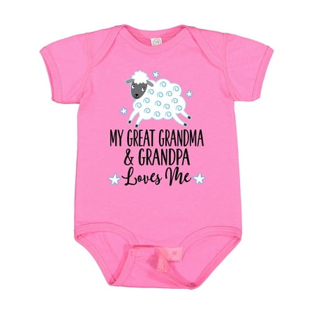 

Inktastic My Great Grandpa and Grandma Love Me Boy Lamb Gift Baby Boy or Baby Girl Bodysuit