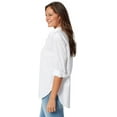 thumbnail image 3 of Gloria Vanderbilt Womens Amanda Striped Collared Button-Down Top, 3 of 6