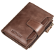 thumbnail image 1 of Cartera de piel para hombre con protección RFID vertical, 1 of 5