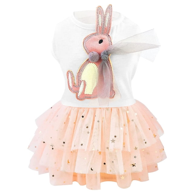 Vestidos para perros pequeños, conejo, cachorro, vestido de deshierbe, falda para perro, niña, vestido estampado de verano para mascotas, ropa