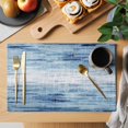thumbnail image 2 of Vintage Blue Placemats Set of 4, Retro Blue Ombre Modern Abstract Art Washable Wipeable Table Mats for Dining Tables, Indoor Outdoor Kitchen Place Mats for Holiday Party Table Decor, 2 of 9
