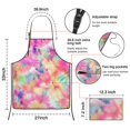 thumbnail image 3 of Colorful Tie Dye Pattern Apron-Garden Aprons for Women with Pockets-Cotton Linen Waterproof Kitchen Cooking Gardening Aprons Adjustable for Kitchen,Cooking,BBQ and Salon 33x27 Inch, 3 of 7