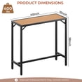thumbnail image 3 of Pirecart 40" Bar Table, Outdoor Counter Height Table W/ Adjustable Foot & HDPE Top, E-Coating & Hammer-Finish Frame, All Weather for Hot Tub,Balcony,Poolside,Kitchen, Yellow Teak, 3 of 10