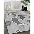 thumbnail image 3 of Ahgly Company Machine Washable Indoor Round Transitional Platinum Gray Area Rugs, 6' Round, 3 of 7