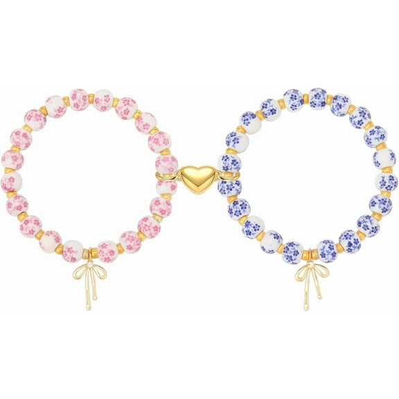 2pcs Butterfly Bracelet Vintage Friendship Couple Matching Best Friend Bracelet Suitable for Men and Women