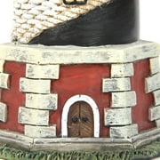Hosley 8 Inch Tall Coastal Beach Themed Tabletop Resin Lighthouse Blinking Tower Light