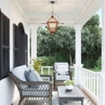 thumbnail image 2 of Rue De Royal 2-Light Aged Copper Outdoor Hanging Lantern, 2 of 5