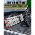 thumbnail image 2 of Motorcycle Ramps, 750lbs Folding Loading Ramps for Pickup Trucks Bed, Trailers Ramp with Load Straps for Motorcycle, Dirt Bike, UTV, Lawn Mower, Truck, Snowblower, Cargo Trailer, 89"L x 11"W (750Lbs), 2 of 9