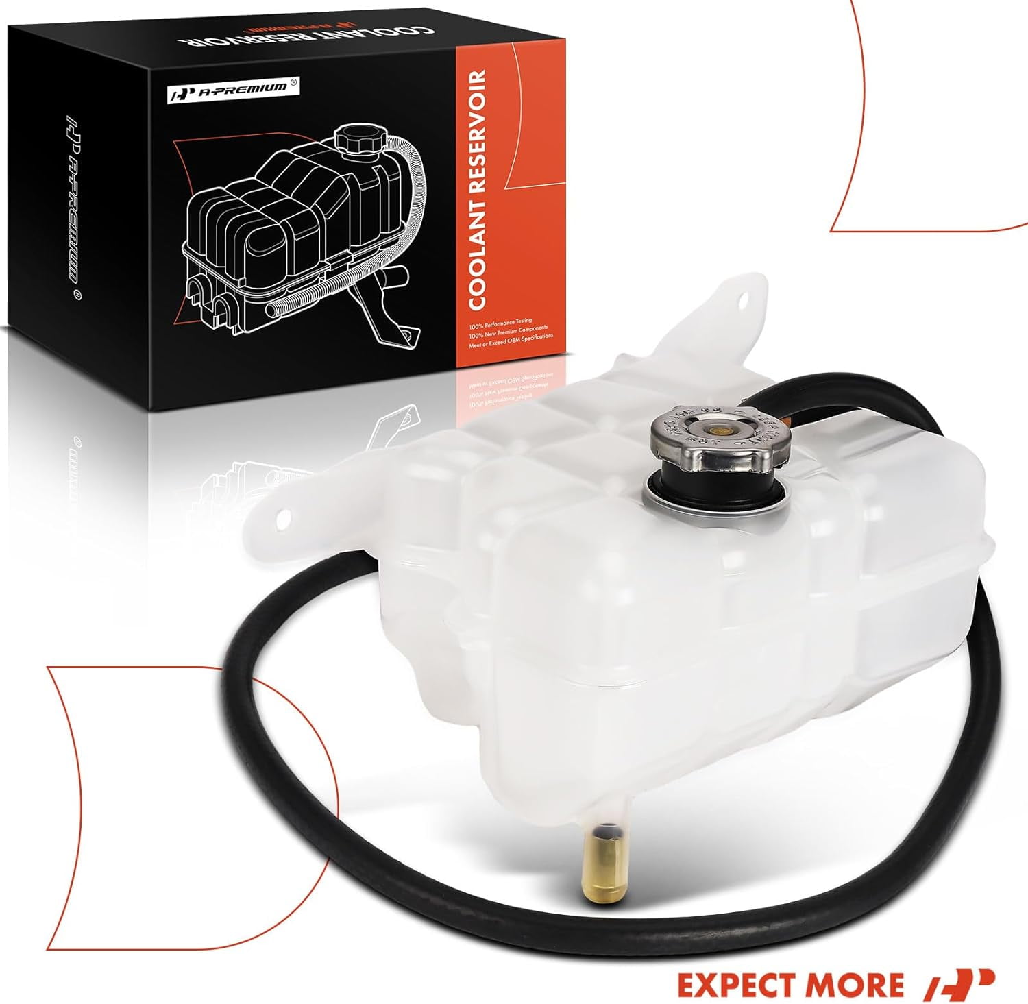 A-Premium Coolant Expansion Tank Compatible with Jeep Liberty 2002-2007 3.7L Front
