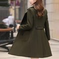 thumbnail image 4 of Ikevan Women Causal Coat Trench Jacket Ladies Warm Button Pocket Overcoat Outwear tops, 4 of 6