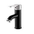 thumbnail image 1 of Grifo Mezclador De Encimera Para Baño De Acero Inoxidable Lab.G, Negro con Plata, 1 of 5