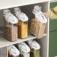 thumbnail image 3 of Contenant de Rangement en Plastique Transparent et Portable avec Tasse à Mesurer pour Grains et Riz de Cuisine, 3 of 5
