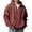 Brick Red, variant on Texture Zip-Up Hooded Sweatshirt, Full-Zip Pullover with Front Pockets, Ecosmart , Comfortable Lightweight Athletic Jacket