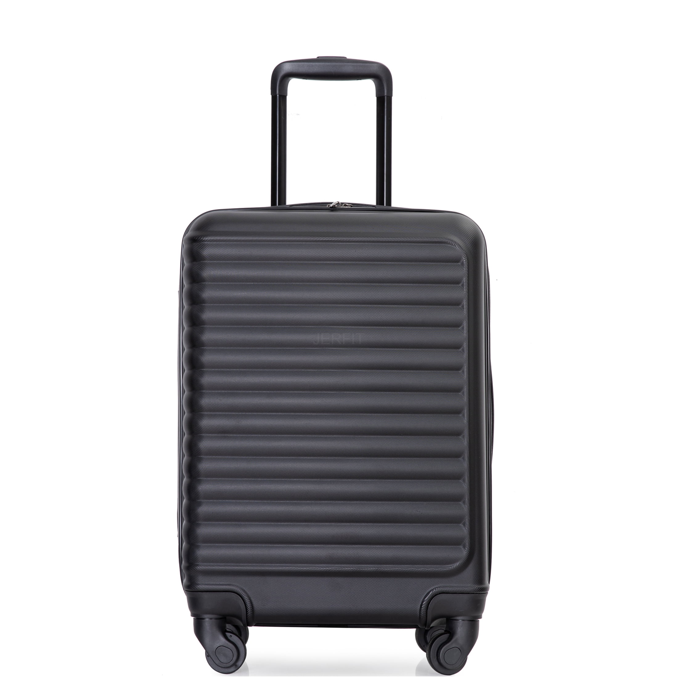 JERFIT 20-Inch Carry On Luggage Hard Shell Spinner Suitcase - Lightweight ABS Cabin Bag with 360° Wheels & TSA Lock for Air Travel, Black