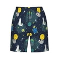 thumbnail image 6 of KLL Space and Animals Men's Casual Summer Beach Shorts Hawaiian Shorts with Pockets-X-Large, 6 of 6