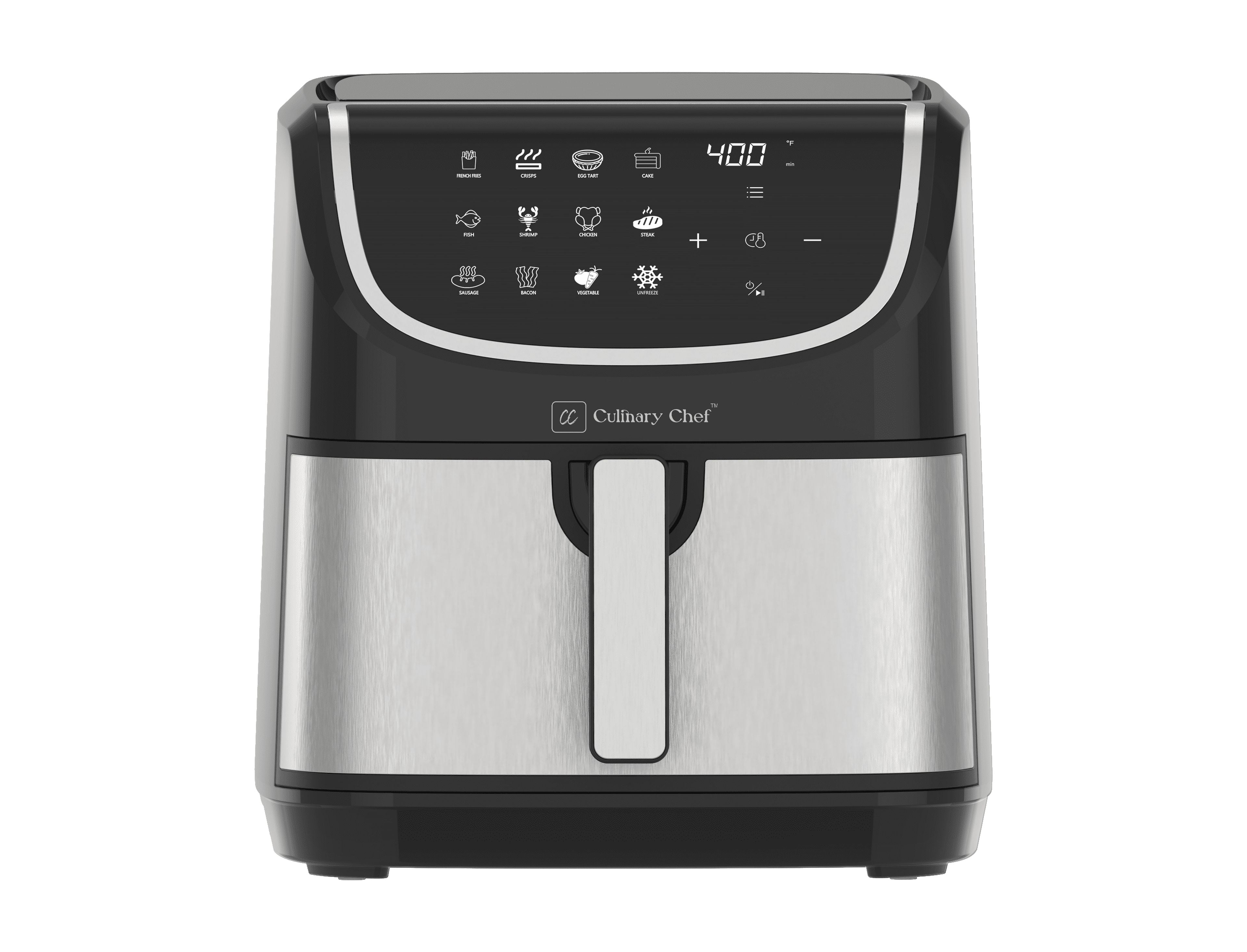Culinary Chef 8.45-Quart Electric Air Fryer, Adjustable Temperature, Touch Panel Control, One-Touch Cook Functions, and 360° Rapid Cooking, 1700 Watt Power