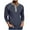 #214-Dark Blue, variant on Men's Thermal Base Layer Long Sleeve Round Neck Casual Business Style Half Button Placket Solid Color Basic Top