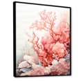 thumbnail image 2 of Designart "Fluid Art Red Coral" Coastal Coral Under Water Floater Framed Canvas Art Print, 2 of 5