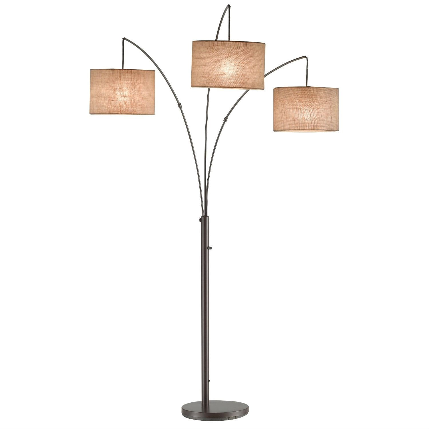 Antique Bronze 74'' Adjustable Multi-Head Arc Floor Lamp