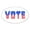 White, variant on CafePress - Red White And Blue Stars And Stripes VOTE Sticker - Sticker (Oval)