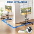 thumbnail image 6 of RTVR Black Rolling TV Cart Stand with Wheels for 32 to 83 inch TVs, Portable Mobile Height Adjuatable Shelf, 6 of 9