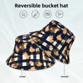 thumbnail image 4 of Fisherman Hat 22.8×5.9in Skin-Friendly Lightweight Breathable Folding Reflective Double Face For Daily Travel Business Camping Plaid Fall Camo Royalblue_1, 4 of 8