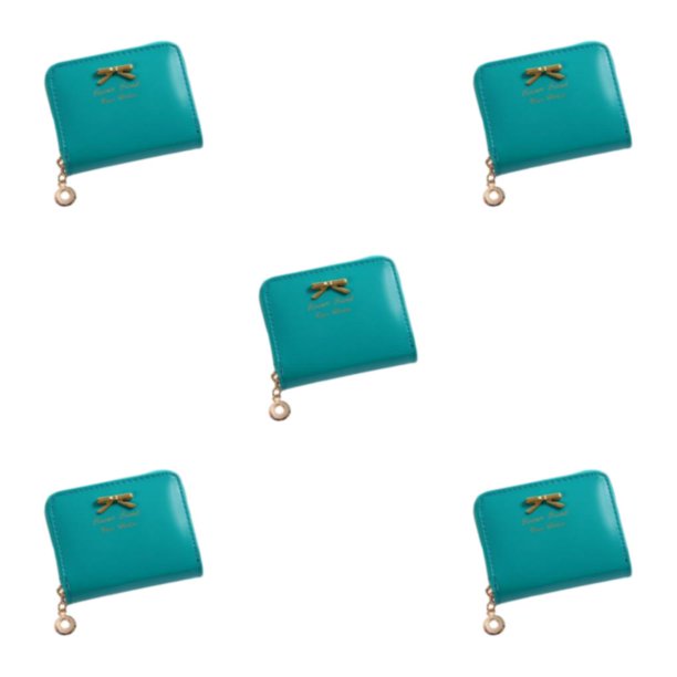 Qarigey Cartera compacta y elegante con tarjetero para el día a día Cartera Tarjetero Carteras pequeñas Monedero verde Type2 NO2