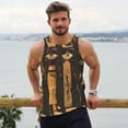 thumbnail image 6 of Lsque Ancient Egyptian Hieroglyph Pattern Mens Tank Tops Muscle Athletic Quick Dry Sleeveless Workout Fitness T Shirts Beach Tank Top, Loose-fit Sleeveless Shirt for Men-Large, 6 of 7