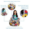 thumbnail image 2 of Posh Creations Bean Bag Stuffable Cover Only - Organizer, Canvas, Kids,2 ft, Gray Floral, 2 of 2