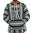 thumbnail image 4 of Rggeeun Mens Hoodies Pullover Mexican Hoodie Hippie Surf Poncho Sweater Long Sleeve Stripe Pullover Fall Winter Relaxed Fit Sweatshirt Classic, 4 of 4