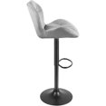 thumbnail image 5 of Juego de 2 Taburete de Bar con Respaldo Sillas de Bar Regulables en Altura, con Asiento Acolchado Terciopelo Sillas Giratorias 360° Muebles Cocina Silla de Comedor, Gris Claro esquí esquí Gafas de esquí, 5 of 5