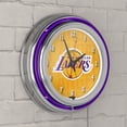 thumbnail image 4 of Los Angeles Lakers City Retro Neon Analog Wall Clock with Pull Chain, 4 of 6