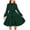 Dark Green, variant on Arshiner Girls Fall Long Sleeve A-Line Dress Elegant Formal Occasion Tiered Swing Dress with Belt