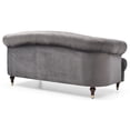 thumbnail image 4 of Passion Furniture PF-G0652A-L 70 in. Beverly Velvet 3-Seater Sofa with Nailheads Trim, Dark Gray, 4 of 5