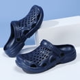 thumbnail image 4 of Garden Clogs for Men Rubber Clog Sandals EVA Gardenning Shoes Summer Water Sandal Waterproof Comfort Slip on Quick Dry Pool Beach Yard Kitchen Antiskid Mules Shower Slides Navy 44, 4 of 6