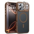 thumbnail image 1 of Funda para teléfono DOMAVER iPhone 17 Pro Max 3 en 1 magnética, marrón, 1 of 9