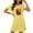 Yellow A, variant on Fjofpr Womens Sleep Dress Halloween Women's Large Size Short Nightdress With Chest Print Round Neck And Short Sleeves Orange S