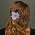 thumbnail image 2 of Unique Bargains 2 Pcs Hair Clip Grace Wind Butterfly Flowers Duckbill Clip Purple, 2 of 5