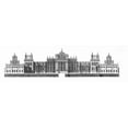 thumbnail image 2 of Campbell, Colin 32x12 White Modern Wood Framed Museum Art Print Titled - Elevation, North Front Blenheim Palace, 2 of 4