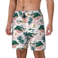 thumbnail image 2 of Haiem Hawaii Palms Mens Swim Trunks with Compression Liner 2 in 1 Swimming Shorts Stretch Swimwear Quick Dry,Board Shorts-X-Large, 2 of 9