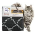 thumbnail image 3 of Fresh Kitty Durable XL Jumbo Foam Litter Box Mat – No Phthalate, Water Resistant, Traps Litter from Box, Scatter Control, Easy Clean Mats – Black & White 40"x 25", Black/White Quatrefoil, 3 of 3