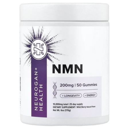 Neurogan Health NMN Gummies, Wild Berry, 50 Gummies (100 mg per Gummy)