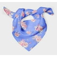 thumbnail image 3 of Bimba Blue Rose & Ranunculus Floral Printed Pure Silk Scarf For Hair Neck Head Bandanas For Women 40 x 40 Inches, 3 of 6