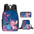 thumbnail image 3 of MINISO Disney Stitch Anime 3Pcs/Set Backpack Student School Shoulder Bag Kids Cute Travel Backpack Children Birthday Gift, 3 of 4