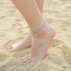 thumbnail image 4 of Initial Ankle Bracelets for Women, 14K Gold Plated Double Layered Initial Anklets Jewelry for Women Teen - -, 4 of 4