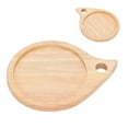 thumbnail image 4 of Planche à Découper Ronde en Bois, Facile à Tenir, Planche à Fromage Multifonctionnelle Portable avec Poignée pour Cuisine, 4 of 8