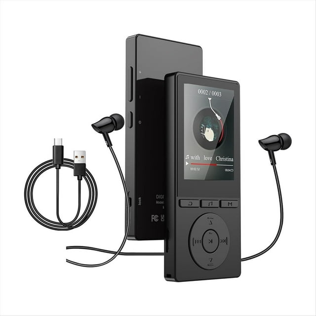 Reproductor MP3 de 32 GB con Bluetooth, Reproductor de Música con Sonido HiFi para Deportistas, Altavoz HD Integrado, Grabadora de Voz y Radio.